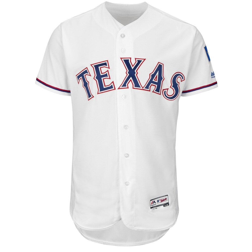 Texas Rangers Majestic Home Flex Base Collection Team Jersey White