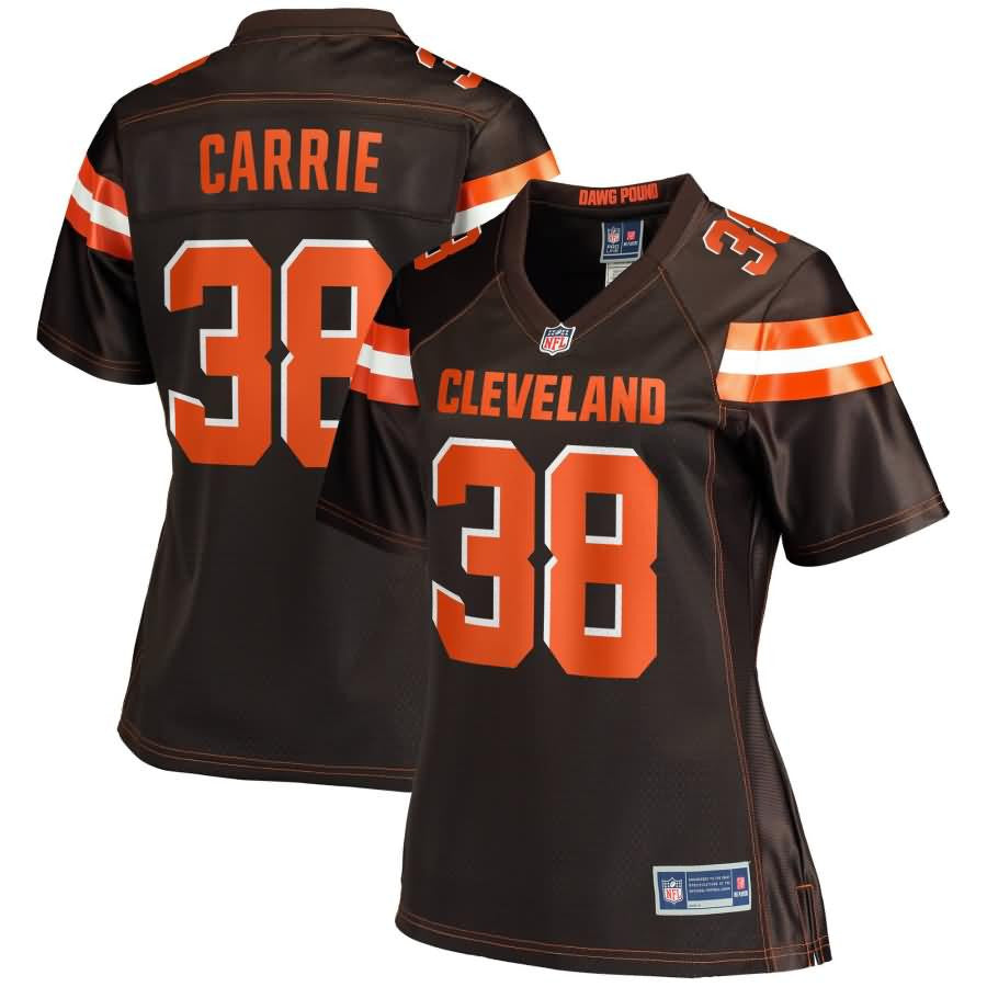 Tj Carrie Cleveland Browns Nfl Pro Line Womens Team Color Player Jersey Brown