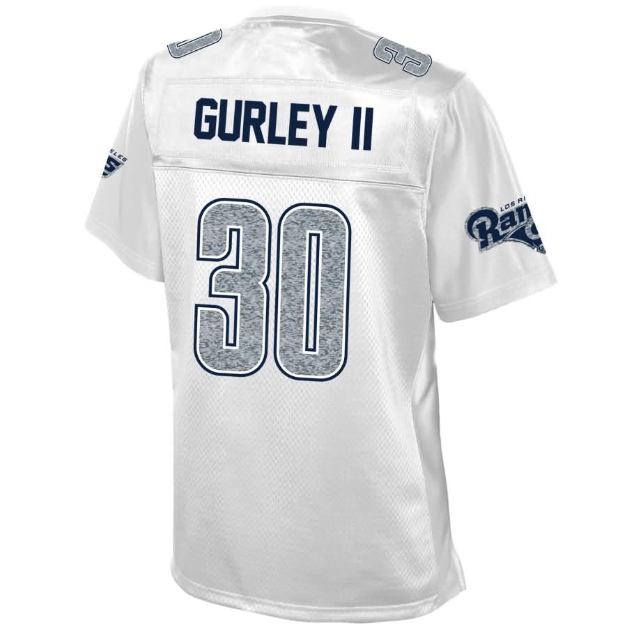Todd Gurley Ii Los Angeles Rams Nfl Pro Line Womens White Out Fashion Jersey White