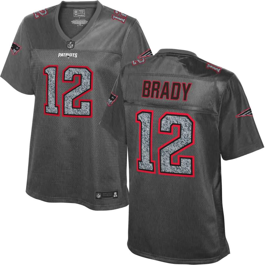 Tom Brady New England Patriots Nfl Pro Line Womens Fashion Static Jersey Gray