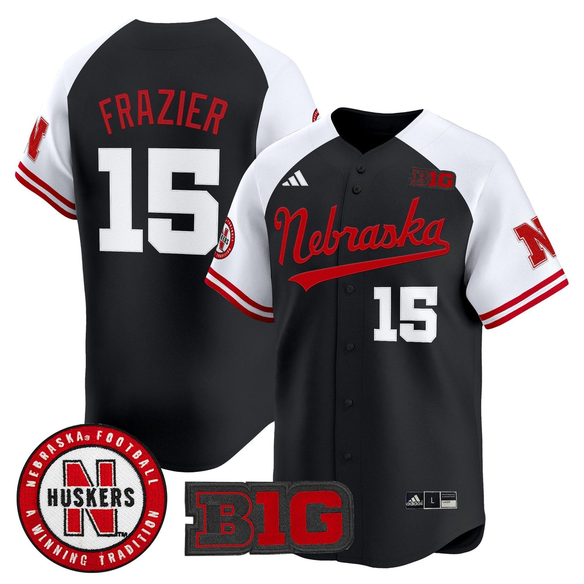 Tommie Frazier Jersey #15 Nebraska Cornhuskers 2025 Vapor Baseball