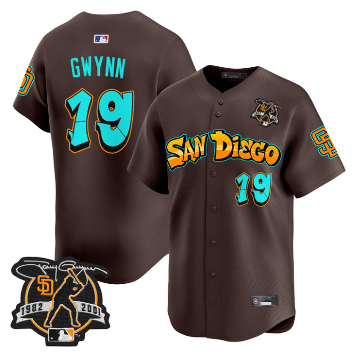 Tony Gwynn Jersey #19 San Diego Padres Graffiti Barrio Edition Stitched Brown