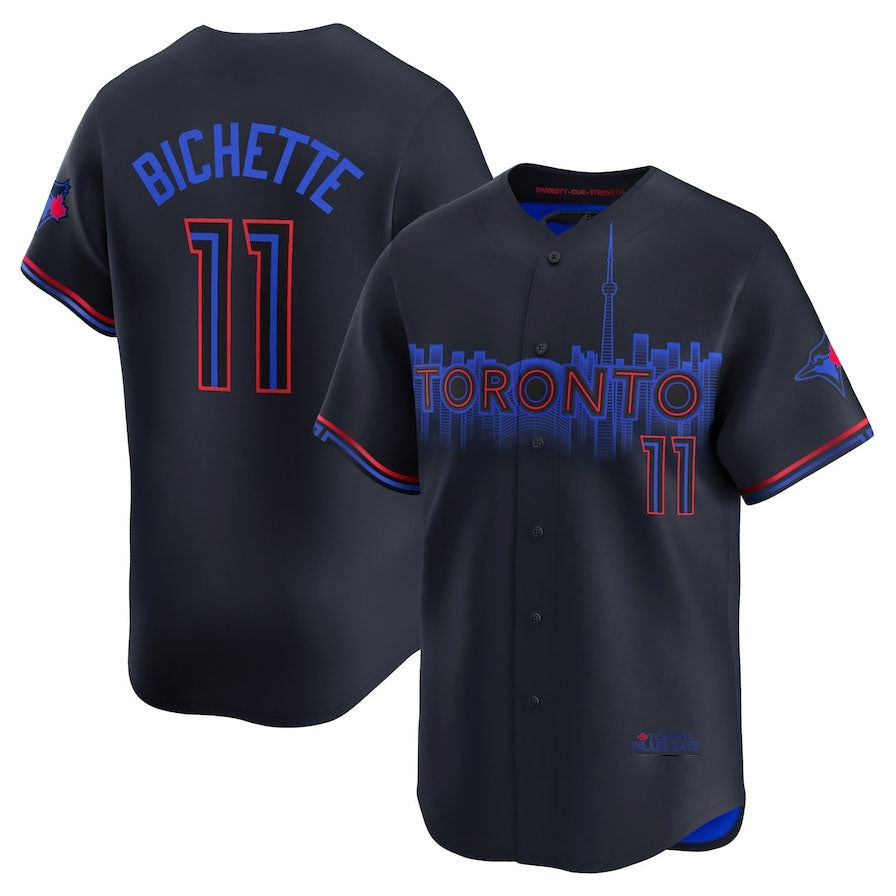 Toronto Blue Jays #11 Bo Bichette 2024 City Connect Limited Player Jersey Blac