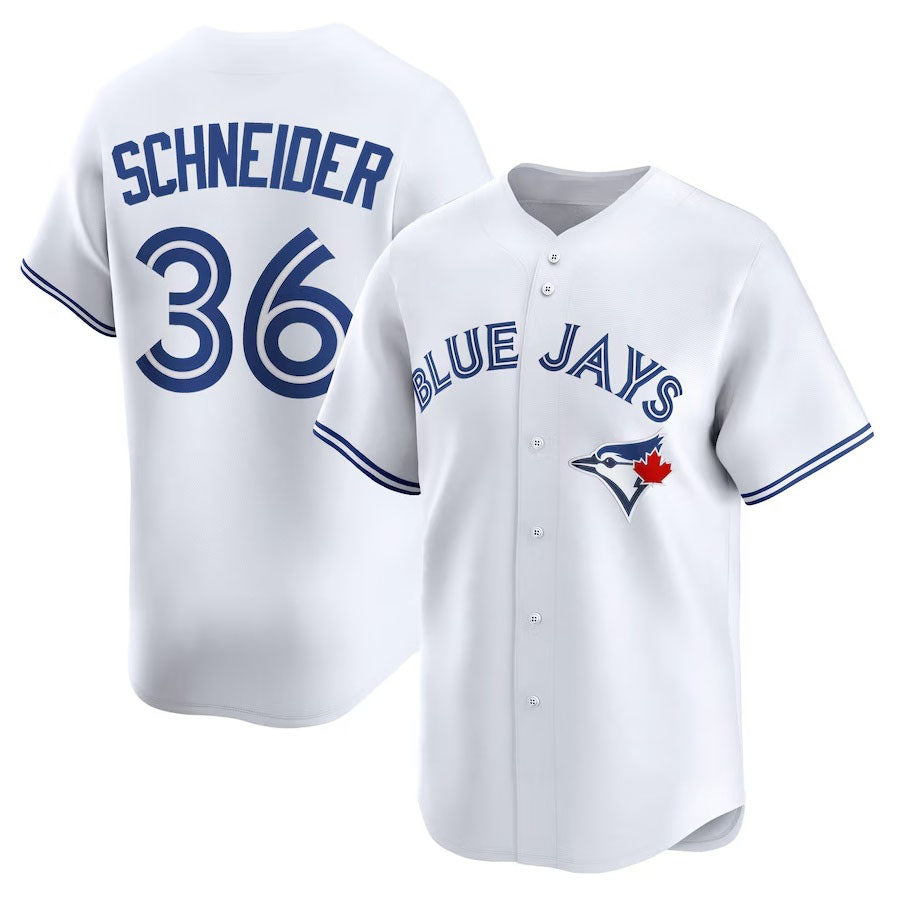 Toronto Blue Jays #36 Davis Schneider Home Limited Player Jersey White Stitche