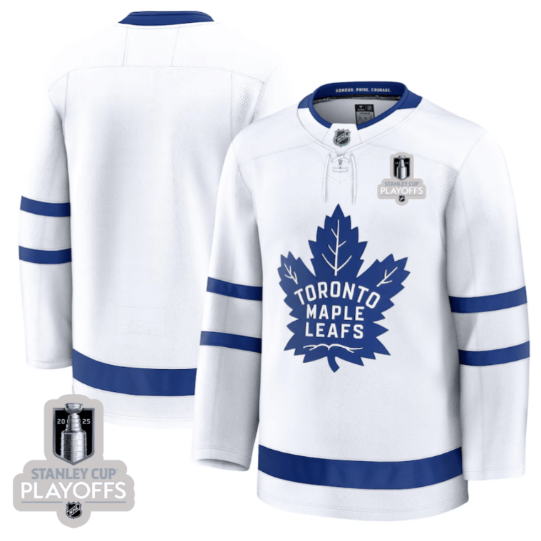 Toronto Maple Leafs 2025 NHL Playoffs Patch Away Men Jersey White