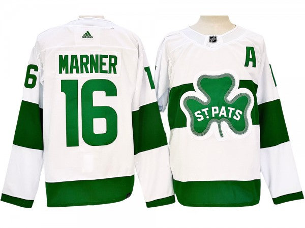Toronto Maple Leafs #16 Mitch Marner St. Patricks Alternate Jersey White