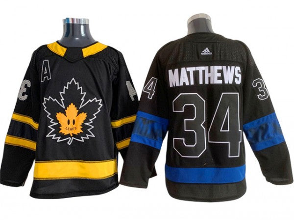 Toronto Maple Leafs #34 Auston Matthews x drew house Alternate Jersey Black