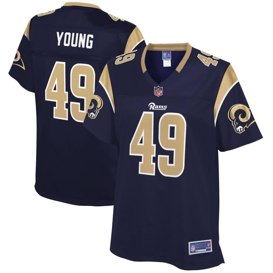 Trevon Young Los Angeles Rams Nfl Pro Line Womens Player Jersey Navy
