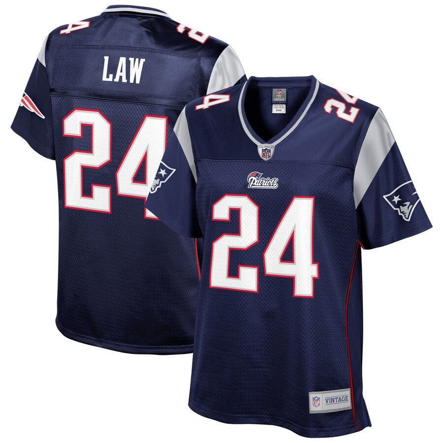 Ty Law New England Patriots Nfl Pro Line Womens Retired Player Jersey Navy