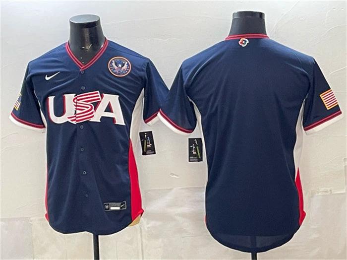 USA Baseball Jersey Blank Navy 2026 World Baseball Classic United States 250th A
