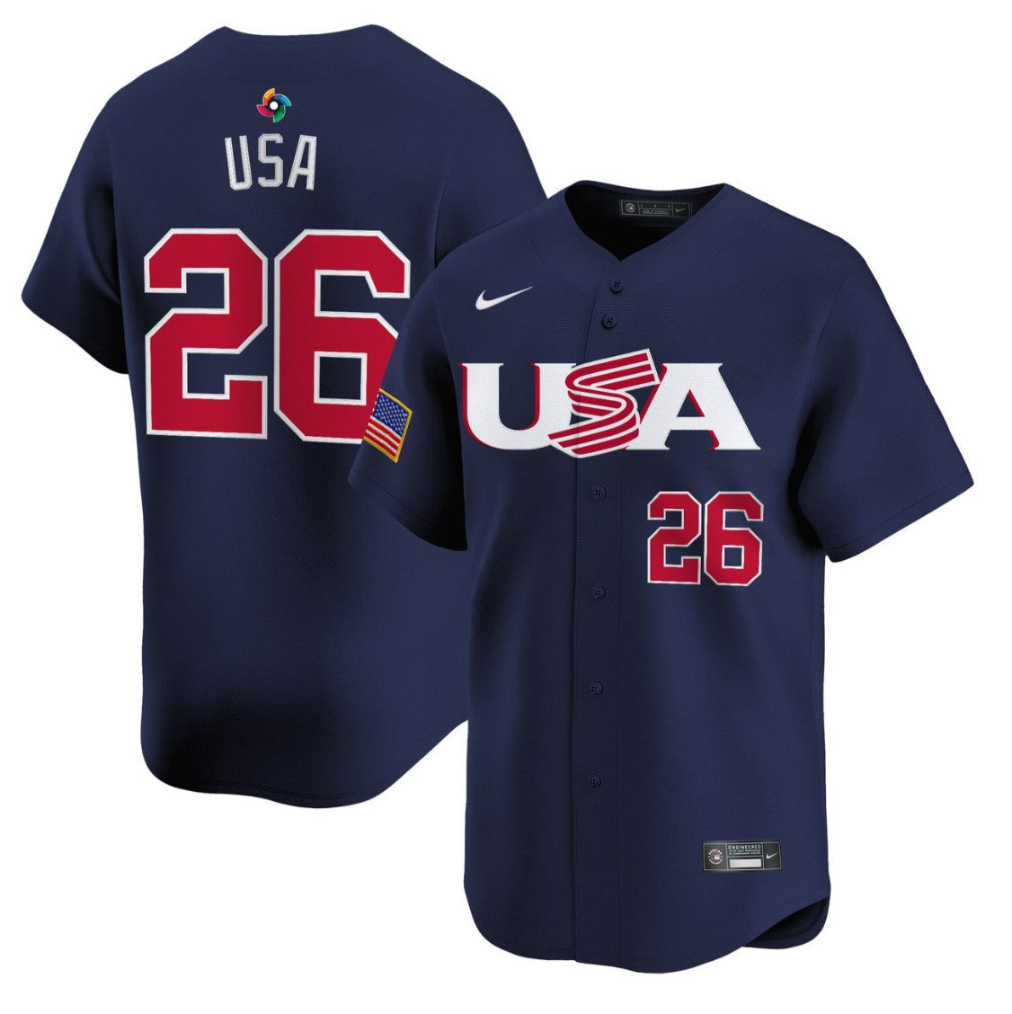USA Jersey #26 Projected Team USA World Baseball Classic 2023 Style 2026 Roster