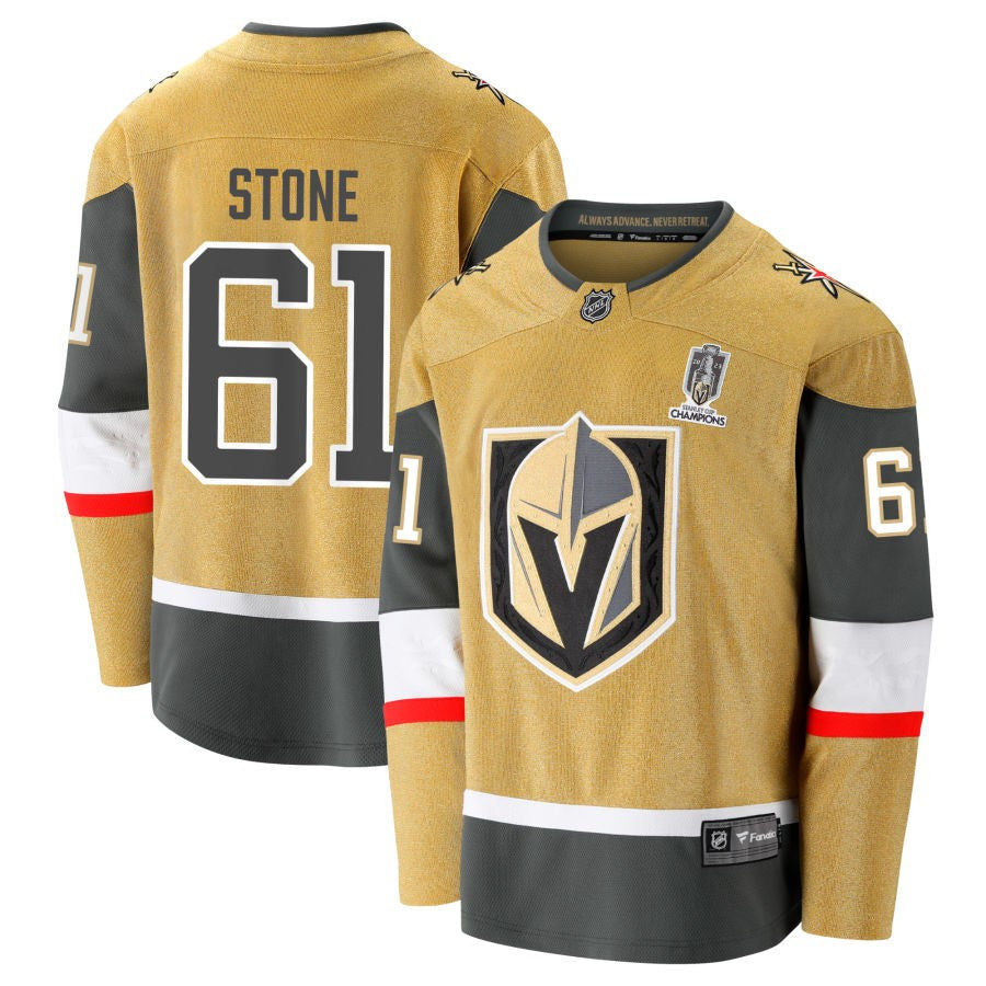 Vegas Golden Knights 61 Mark Stone 2023 Stanley Cup Champions Home Jersey Gold