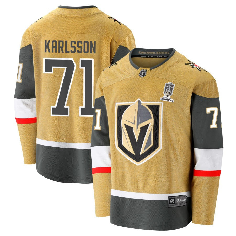 Vegas Golden Knights 71 William Karlsson 2023 Stanley Cup Champions Home Jersey Gold