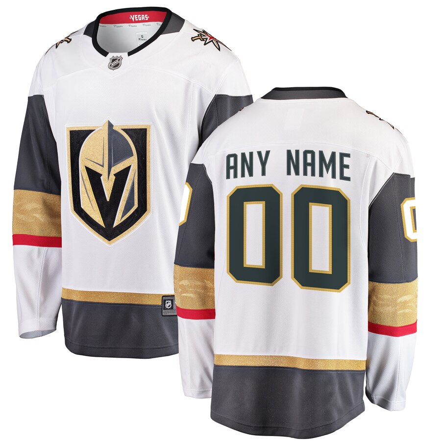 Vegas Golden Knights Fanatics Branded Away Breakaway Custom Jersey White