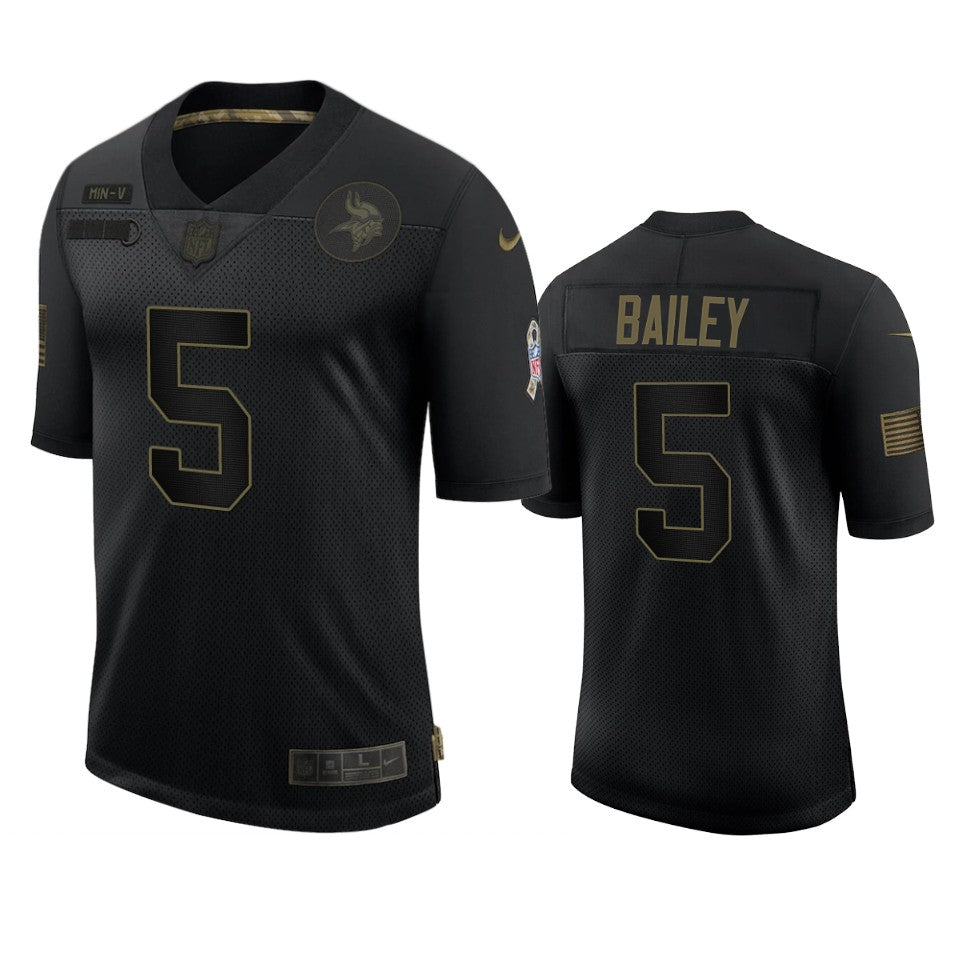 Vikings Dan Bailey Limited Jersey Black 2020 Salute To Service