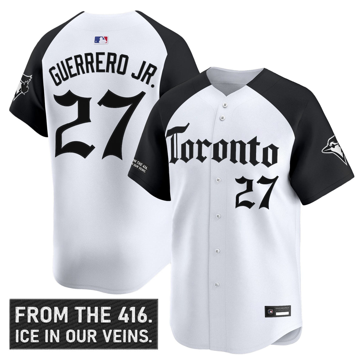 Vladimir Guerrero Jr Jersey #27 Toronto Blue Jays Gothic North