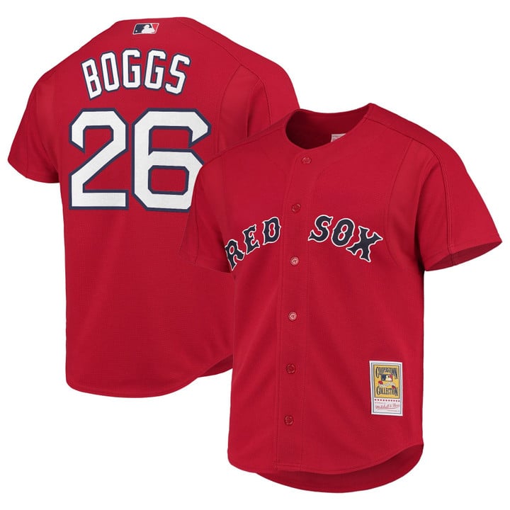 Wade Boggs Jersey #26 Boston Red Sox Throwback Cooperstown Stitched Red