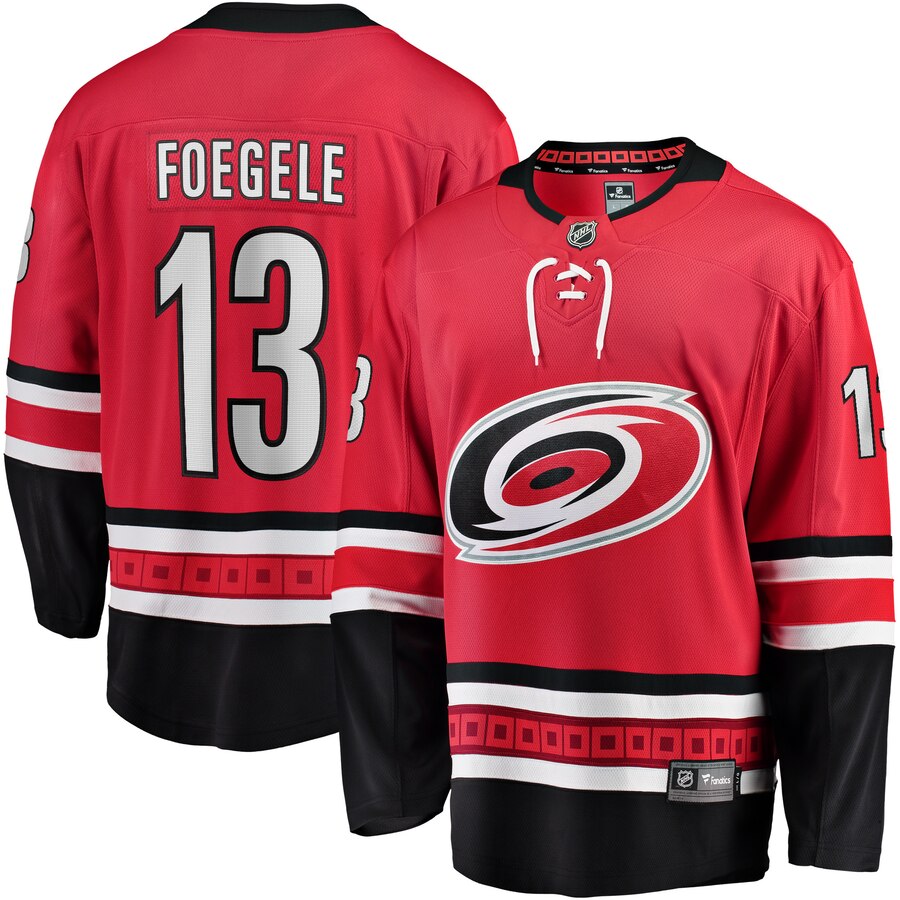 Warren Foegele Carolina Hurricanes Fanatics Branded Home Breakaway Player Jersey Red