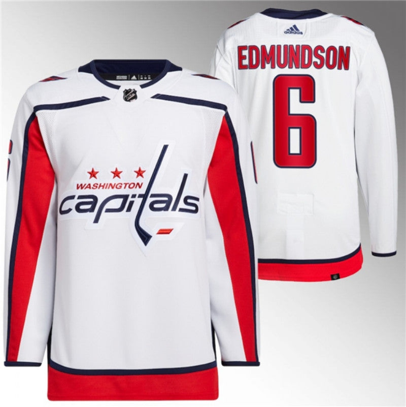 Washington Capitals 6 Joel Edmundson White Stitched Jersey