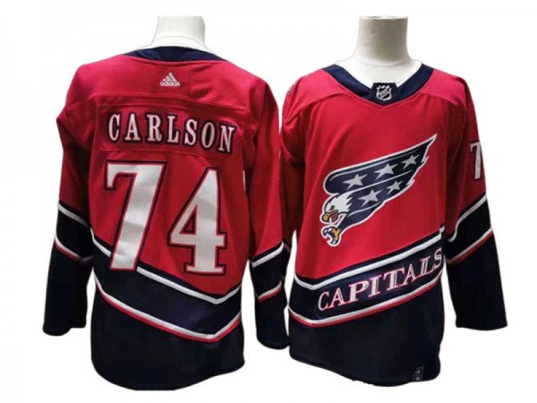 Washington Capitals #74 John Carlson Red 2020&21 Reverse Retro Jersey
