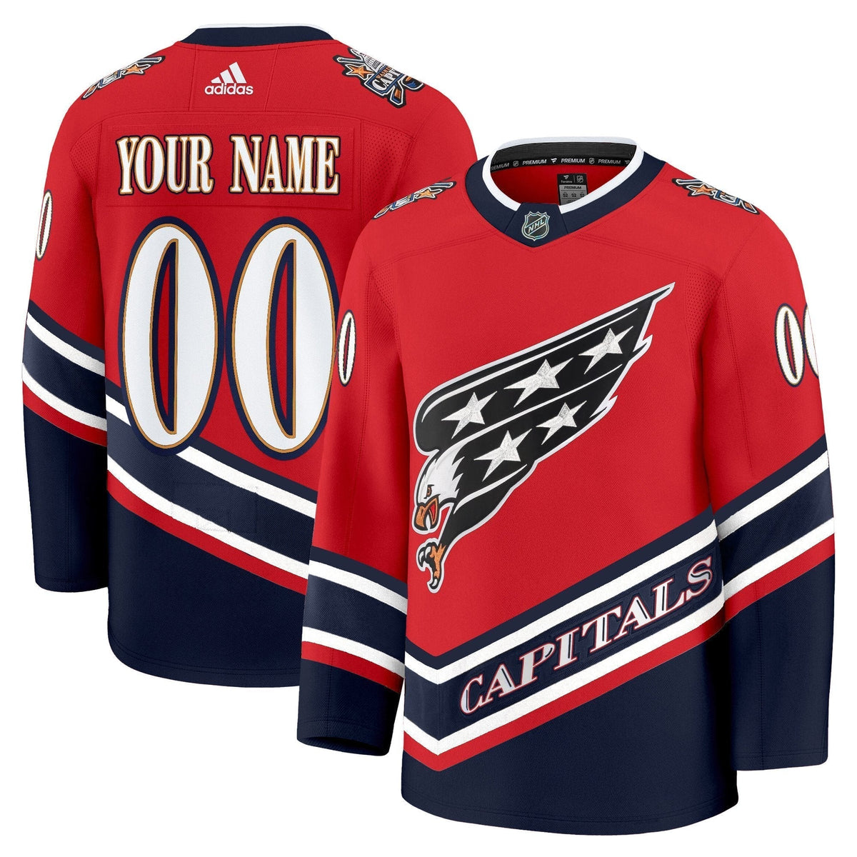 Washington Capitals Screaming Eagle Custom Jersey Collection (1995-2024) All S