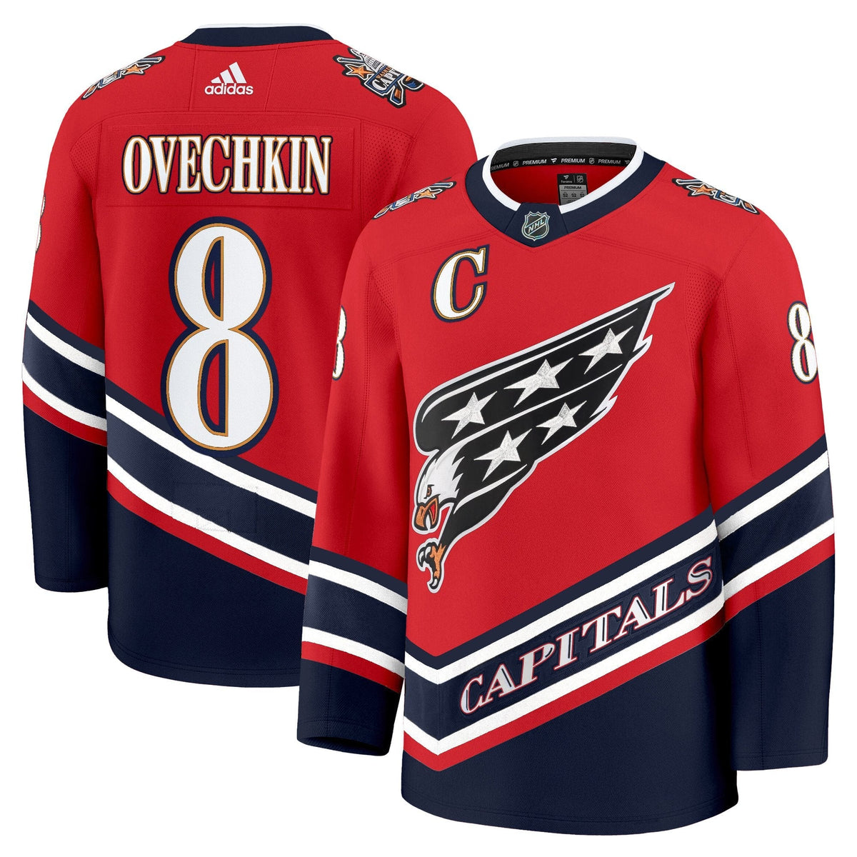 Washington Capitals Screaming Eagle Jersey Collection (1995-2024) All Stitched