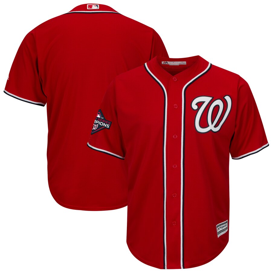 Washington Nationals Majestic 2019 World Series Champions Alternate Big And Tall Cool Base Jersey Red
