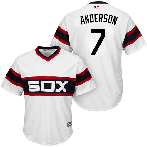White Sox 7 Tim Anderson White New Cool Base Alternate Home Stitched Mlb Jersey