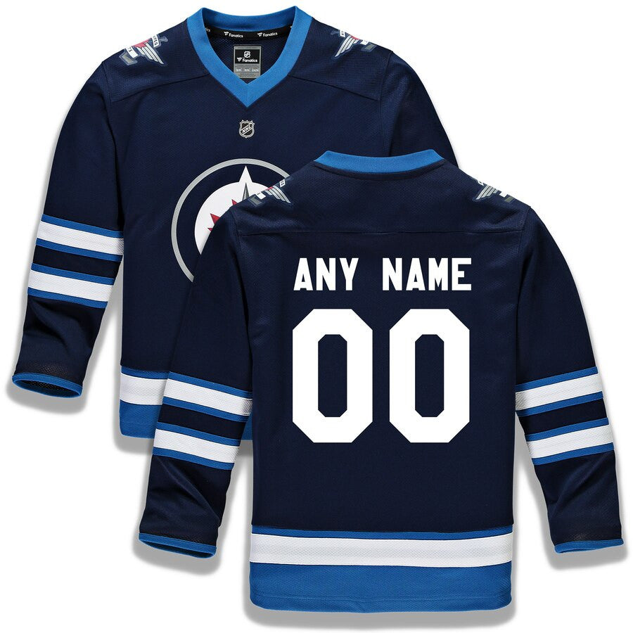 Winnipeg Jets Fanatics Branded Youth Home Replica Custom Jersey Blue