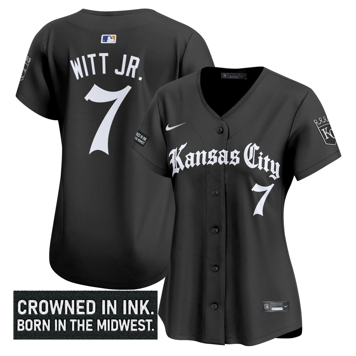 Women s Kansas City Royals Gothic Crown Edition Vapor Premier Limited Jersey All Stitched