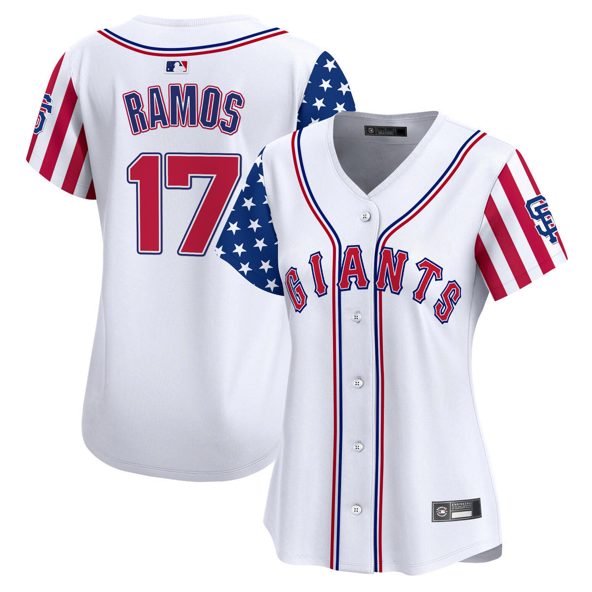 Women s San Francisco Giants 2025 Independence Day Vapor Premier Limited Jersey All Stitched