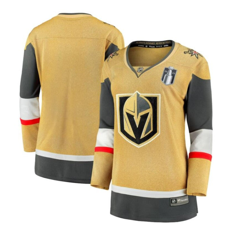 Women Vegas Golden Knights Fanatics Branded 2023 Stanley Cup Final Home Breakaway Jersey Gold