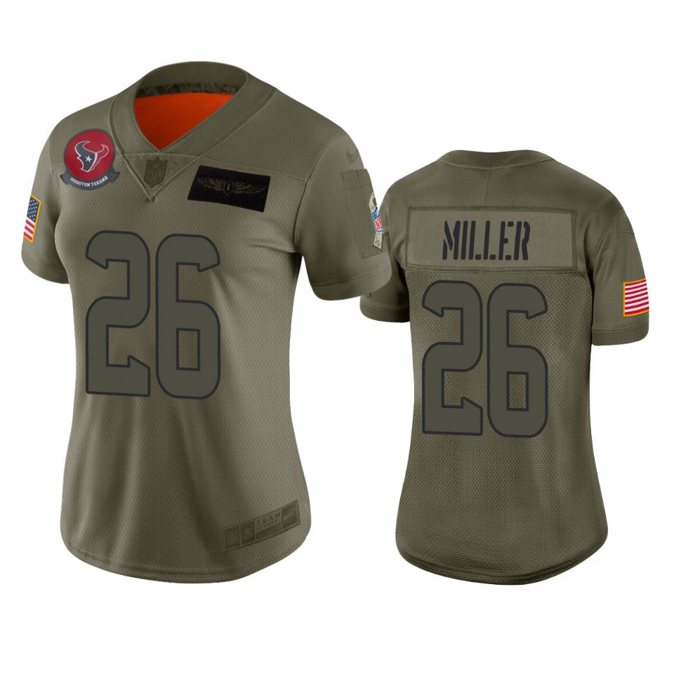 Womens Houston Texans Lamar Miller Camo 2019 Salute To Service Limited Jersey