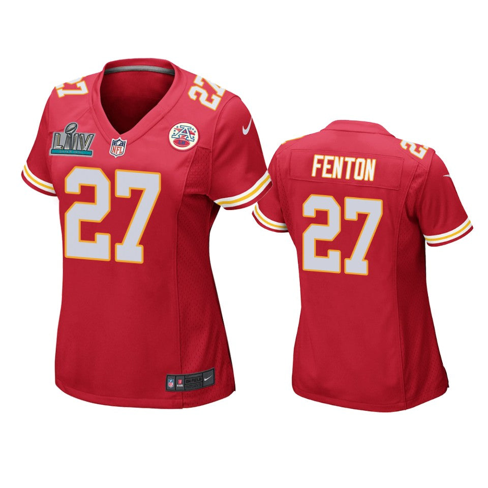 Womens Kansas City Chiefs Rashad Fenton Red Super Bowl Liv Game Jersey