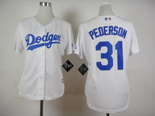 Womens Los Angeles Dodgers 31 Joc Pederson White 2015 Mlb Cool Base Jersey