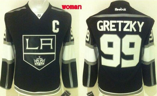 Womens Los Angeles Kings 99 Wayne Gretzky Reebok Black Hockey Jersey