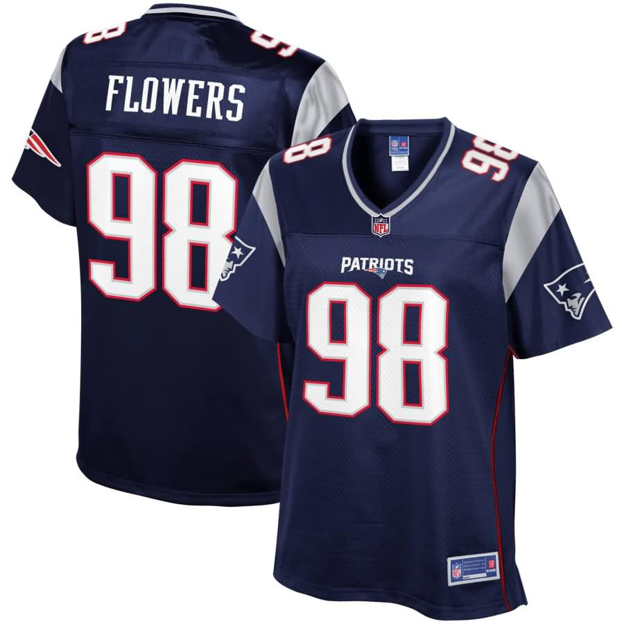 Womens New England Patriots Trey Flowers Nfl Pro Line Navy Team Color Jersey