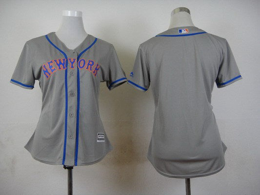 Womens New York Mets Blank Away Gray 2015 Mlb Cool Base Jersey