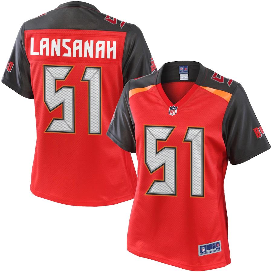 Womens Nfl Pro Line Danny Lansanah Red Tampa Bay Buccaneers Jersey