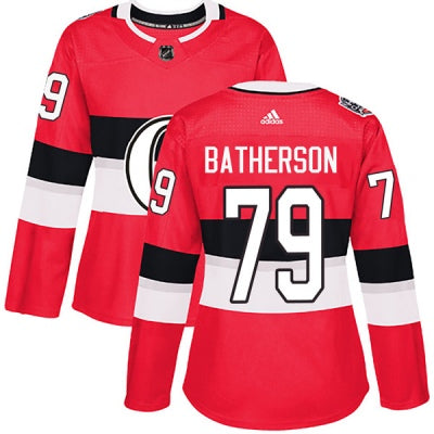 Womens Ottawa Senators 79 Drake Batherson Adidas 100 Classic Authentic Red Jersey
