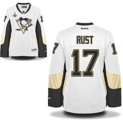 Womens Pittsburgh Penguins 17 Bryan Rust White Road 2017 Stanley Cup Nhl Finals Patch Jersey