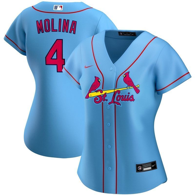 Yadier Molina 4 St Louis Cardinals 2020 Mlb Blue Womens Jersey