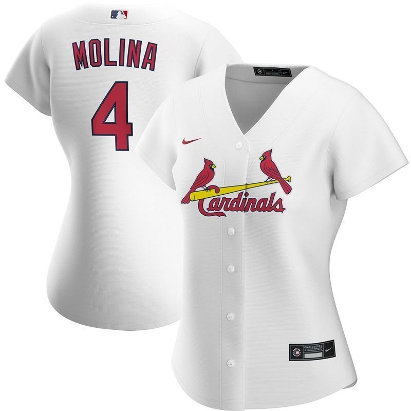 Yadier Molina 4 St Louis Cardinals 2020 Mlb White Womens Jersey