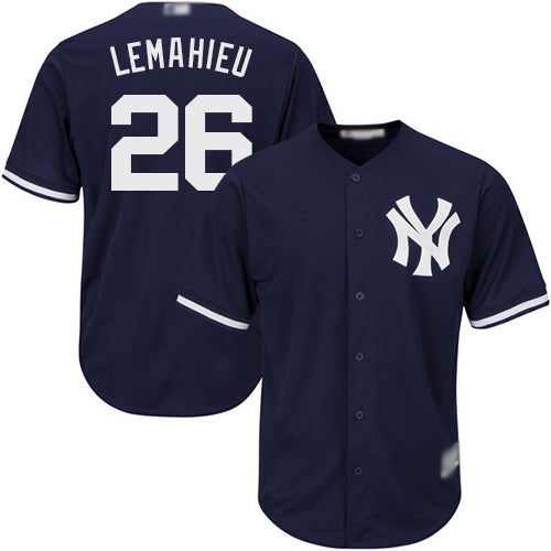 Yankees 26 Dj Lemahieu Navy Blue New Cool Base Stitched Baseball Jersey