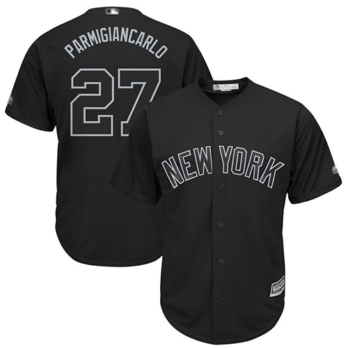 Yankees 27 Giancarlo Stanton Black Parmigiancarlo Players Weekend Cool Base Stitched Baseball Jersey