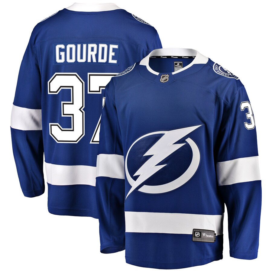 Yanni Gourde Tampa Bay Lightning Fanatics Branded Youth Breakaway Player Jersey Blue