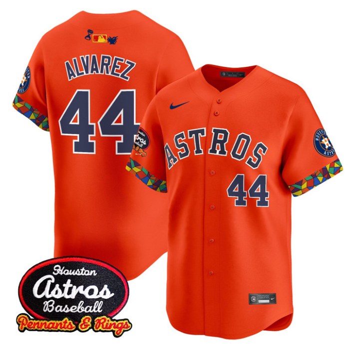 Yordan lvarez Jersey #44 Houston Astros x El Tiempo Cantina Vapor Premier Limite