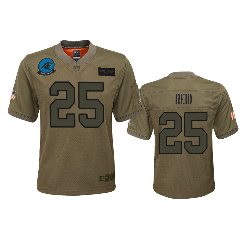Youth Carolina Panthers Eric Reid Camo 2019 Salute To Service Game Jersey