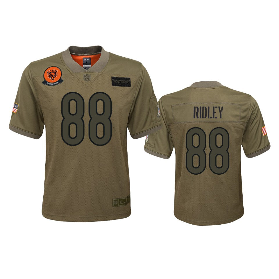 Youth Chicago Bears Riley Ridley Camo 2019 Salute To Service Game Jersey