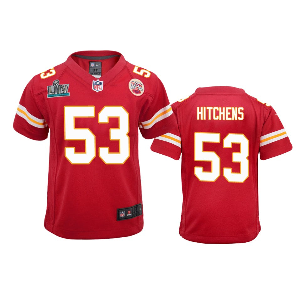 Youth Chiefs Anthony Hitchens Red Super Bowl Liv Game Jersey